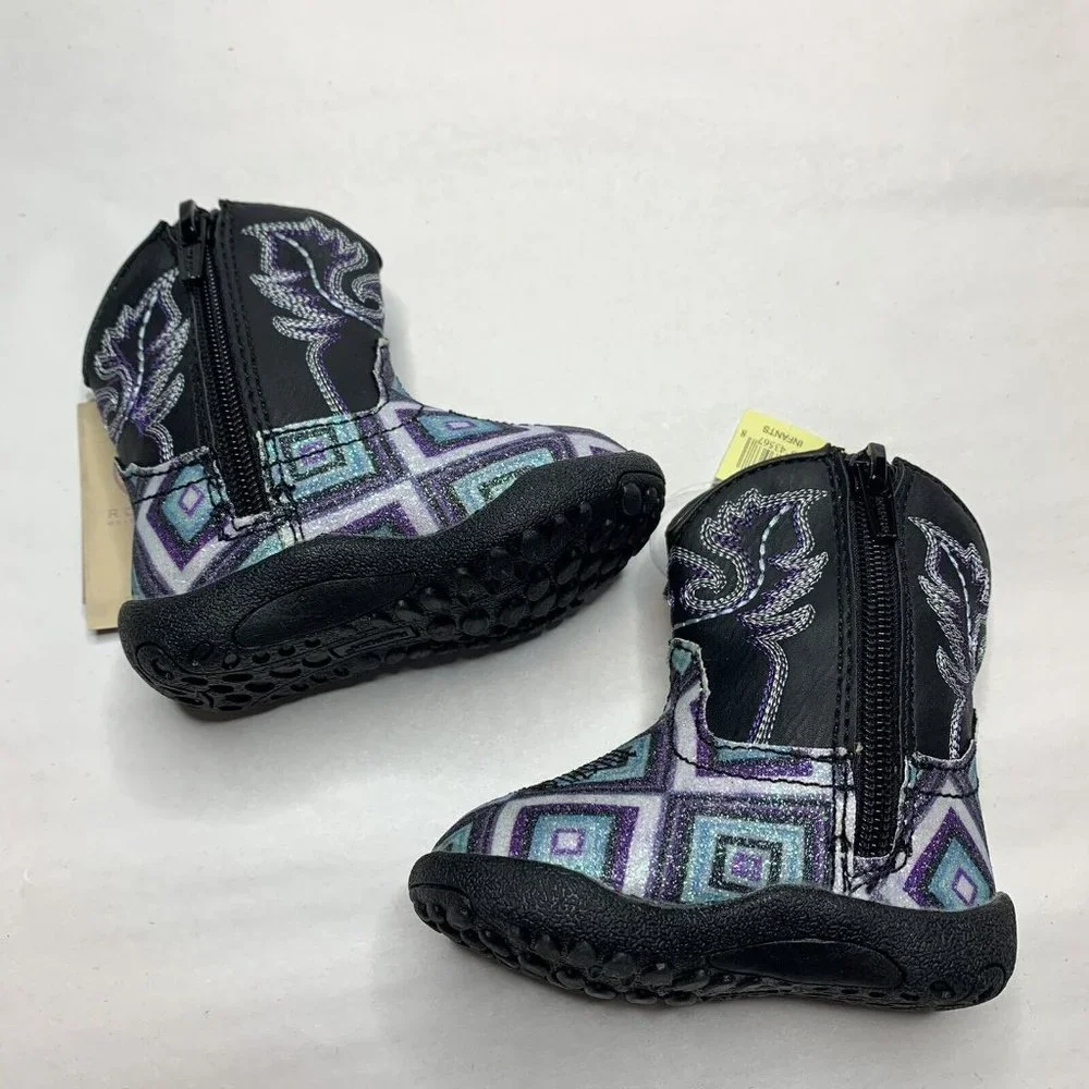 Roper Geometric Glitter Cowboy Western Boots